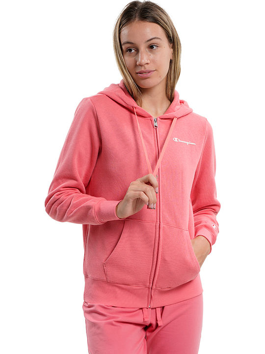 Women's Sweatshirt Jacket Hooded Pink