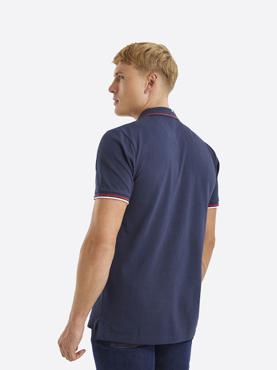 Nautica Men's Short Sleeve Blouse Polo Navy Blue