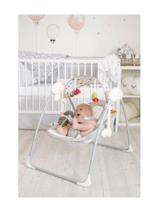 FreeOn Electric Baby Relax Swing Swing Relax with Music Gray for Child up to 9kg
