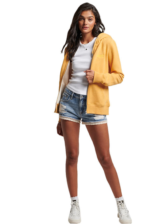 Superdry Women's Hooded Cardigan Yellow