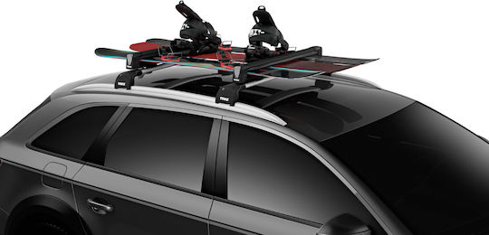 Thule Bare și suporturi pentru schiuri auto Din aluminiu 75buc Potrivite pentru 8 perechi de schiuri sau 4 plăci de snowboard