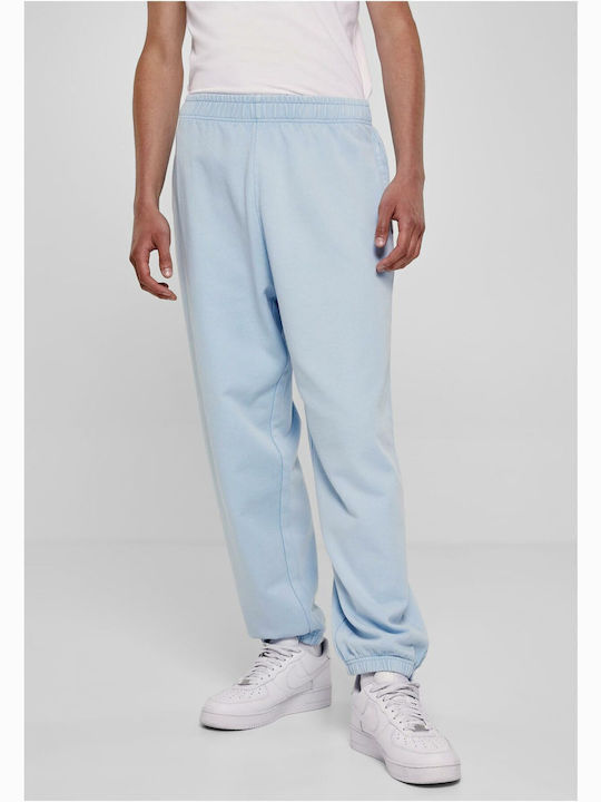 Urban Classics Men's Sweatpants with Rubber Light Blue