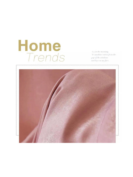 My Home Luxury Перде с Плик с Писалка Velour Satin Розово 270x280см
