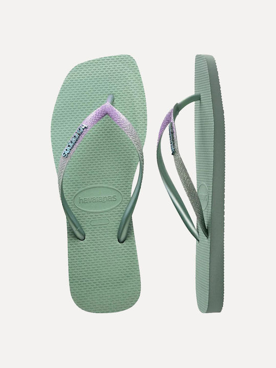 Havaianas Hav Square Glitter Women's Flip Flops Medium Forest Green 4148102-1809