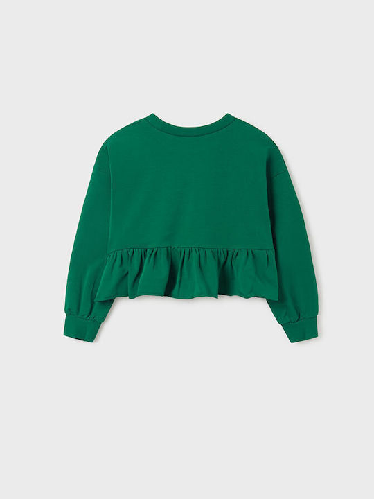 Mayoral Kids Cropped Sweatshirt Green