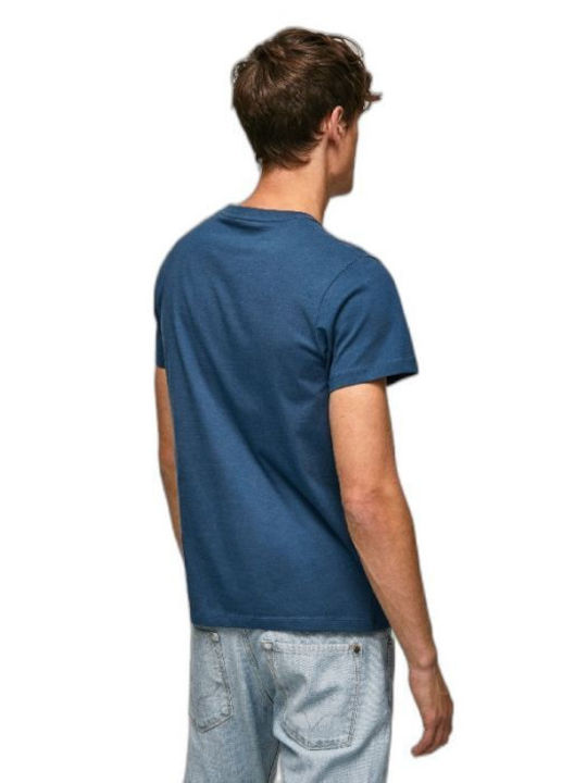 Pepe Jeans Raffael Herren T-Shirt Kurzarm Blau