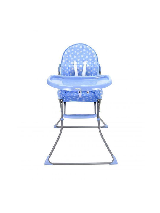 Asalvo Quick Stars Klappbarer Baby Hochstuhl Hellblau