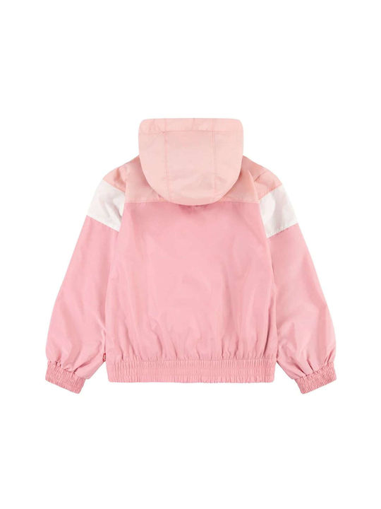 Levi's Kids Casual Jacket short Windproof Hooded Pink