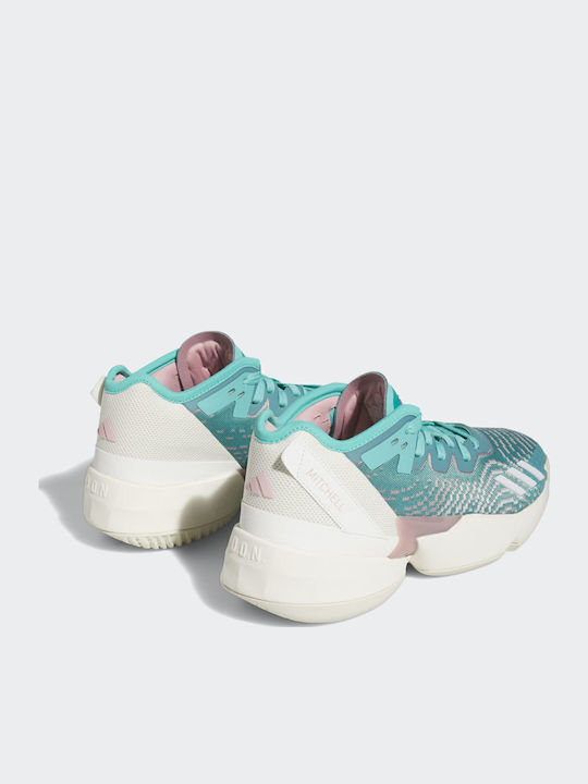 D.O.N. Issue 4 cu talpă joasă Pantofi de baschet Semi Mint Rush / Wonder Mauve / Off White