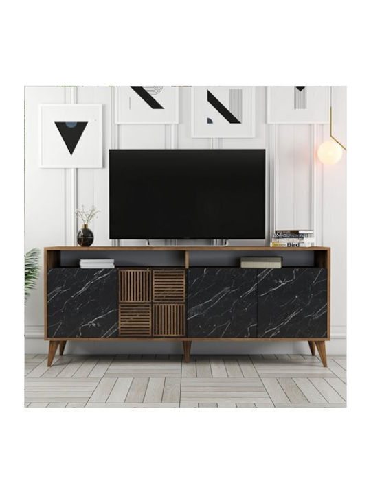 Мебели за съхранение дървен Black Marble 180x35x78.6см