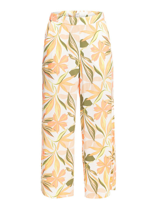 Avenue Women's High-waisted Fabric Trousers Floral