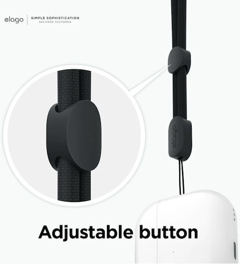 Elago Clear Lanyard Θήκη Σιλικόνης με Γάντζο Lavender για Apple AirPods Pro