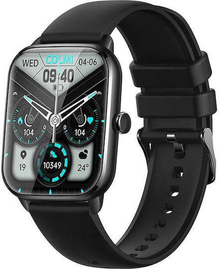 Colmi C61 Aluminium Smartwatch με Παλμογράφο (Μαύρο)