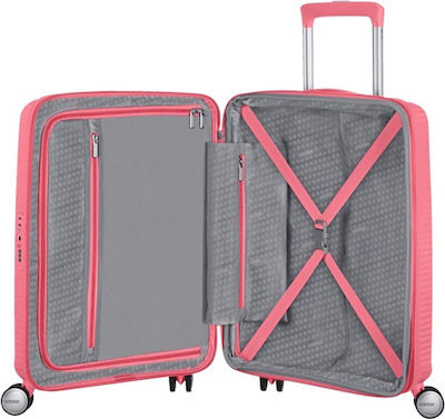 American Tourister Soundbox Spinner 4 Kabinenreisekoffer Hartschalen Sun Kissed Coral mit 4 Räder