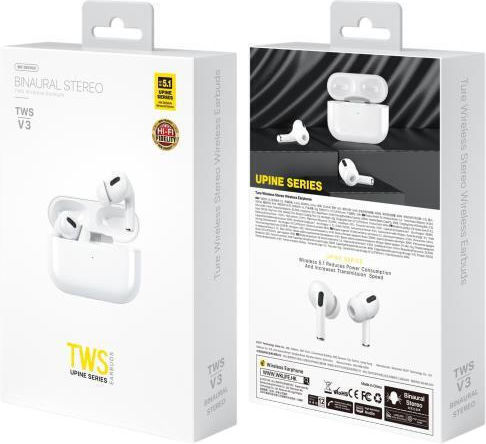 WK V3 In-ear Bluetooth Handsfree Căști cu Carcasă de Încărcare Alb