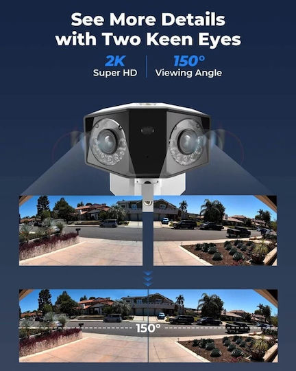 Reolink Duo 2 PoE IP Überwachungskamera 4K Wasserdicht mit Zwei-Wege-Kommunikation