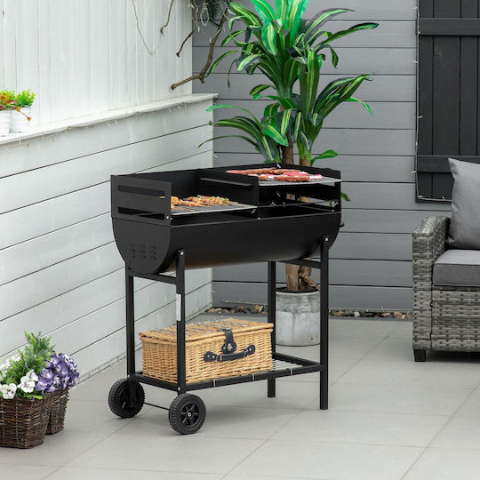 Outsunny Holzkohlegrill 90cmx45cm