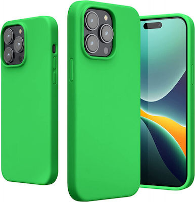 KWmobile Umschlag Rückseite Silikon Neon Green (iPhone 14 Pro Max) 59074.44