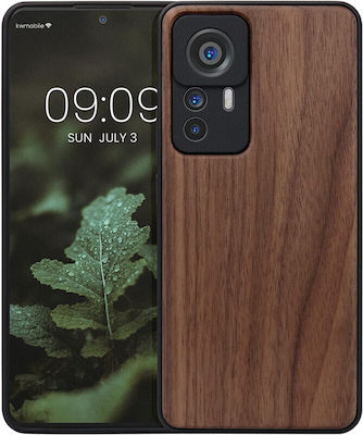 KWmobile Wooden Back Cover Dark Brown (Xiaomi 12T / 12T Pro)