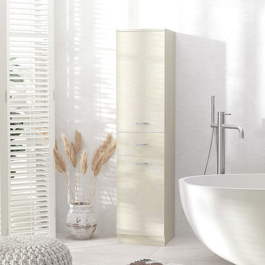 HomCom Στήλη Μπάνιου Δαπέδου Μ34xΒ34xΥ150cm Λευκή