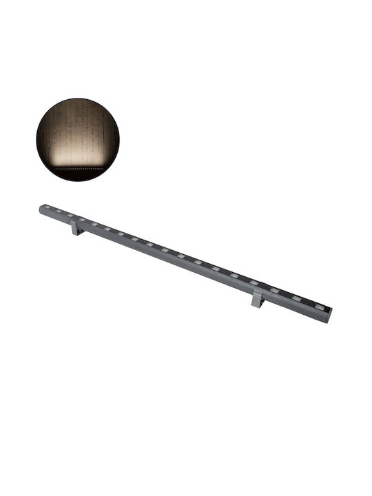 GloboStar Panda Außenstehlampe LED Wall Washer 18W mit Natürliches Weiß Licht IP67 Grau