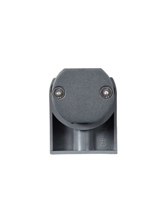 GloboStar Window-Bari Außenstehlampe LED Wall Washer 12W mit Blauem Licht IP67 Graue