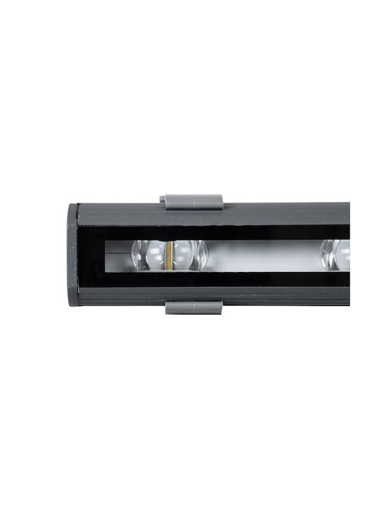 GloboStar Window-Bari Outdoor LED Floor Lamp Wall Washer 12W with Natural White Light IP67 Gray