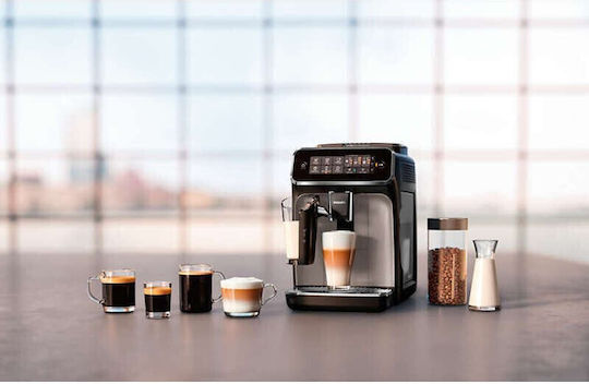 Philips Серия 3200 Автоматична Еспресо Кафемашина 1500W Налягане 15bar за Капучино с Мелачка Черна EP3246/70