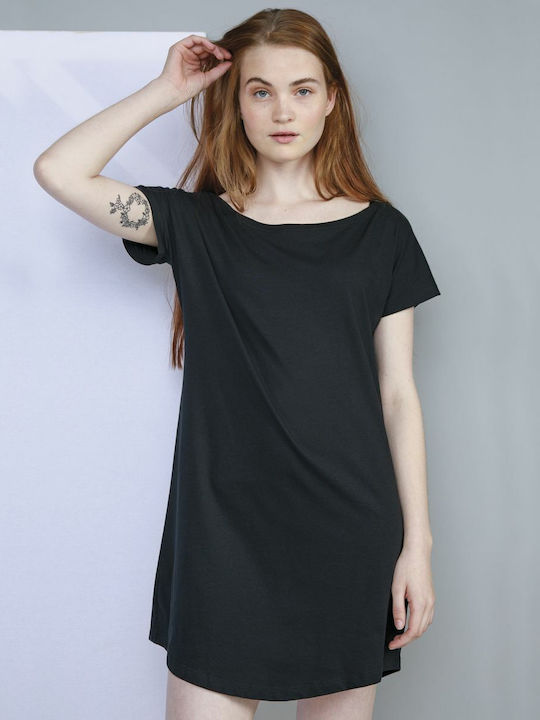 Mantis World Summer Mini T-Shirt Dress Black