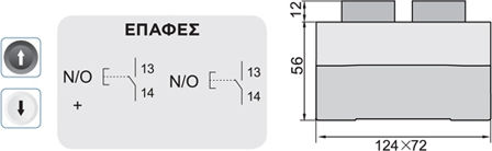 LA167-B2 KND Industrial Push Button Panel 2 Button 03.002.0519