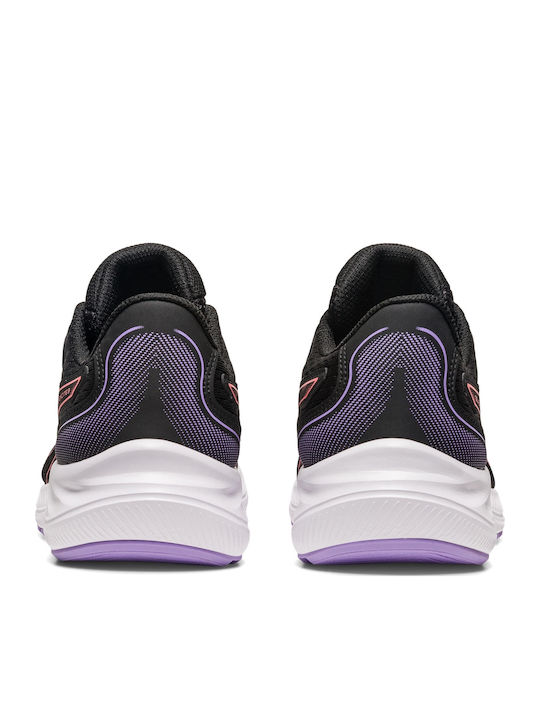 Gel Excite 9 GS Kids Sports Shoes Running with Laces Black / Papaya