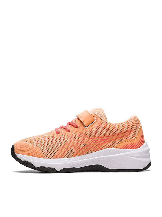 GT-1000 11 PS Kids Sports Shoes Running with Hoop & Loop Closure Summer Dune / Papaya