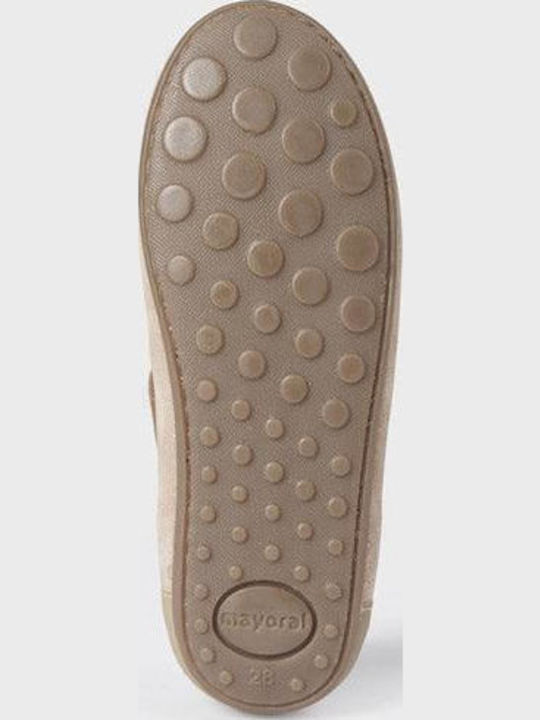 Leather Slip-On Moccasins Beige