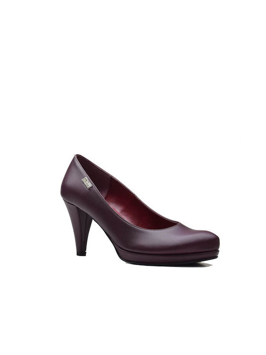 Dizi Stiletto Burgundy High Heels 6707 Bordeaux