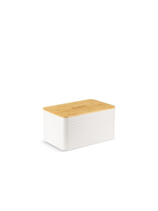 Edenberg Bread Box with Lid Inox White