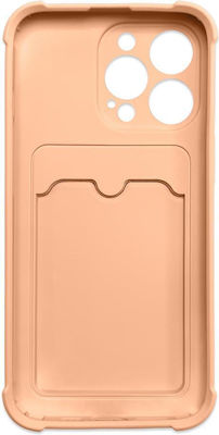 Hurtel Card Armor Silicone Back Cover Durable with Credit Card Holder Pink (Galaxy A22 4G)