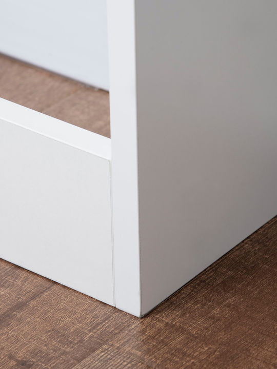 HomCom Калориферен Капак от MDF Бял 120x18x84см