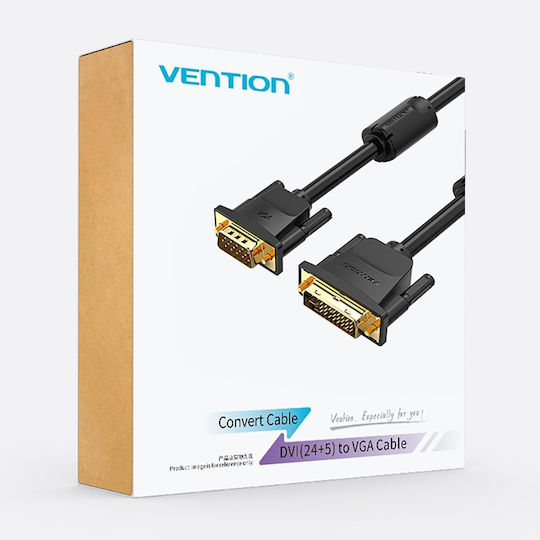 Vention Кабел DVI-I мъжки - VGA мъжки 1.5м Черен (EACBG)