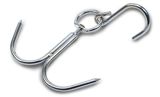 Metallic 2-Hook Kitchen Hanger with Nail Silver 1219.142