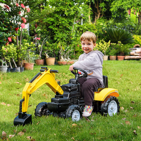 Excavator pentru copii cu pedale cu Pedale Galben
