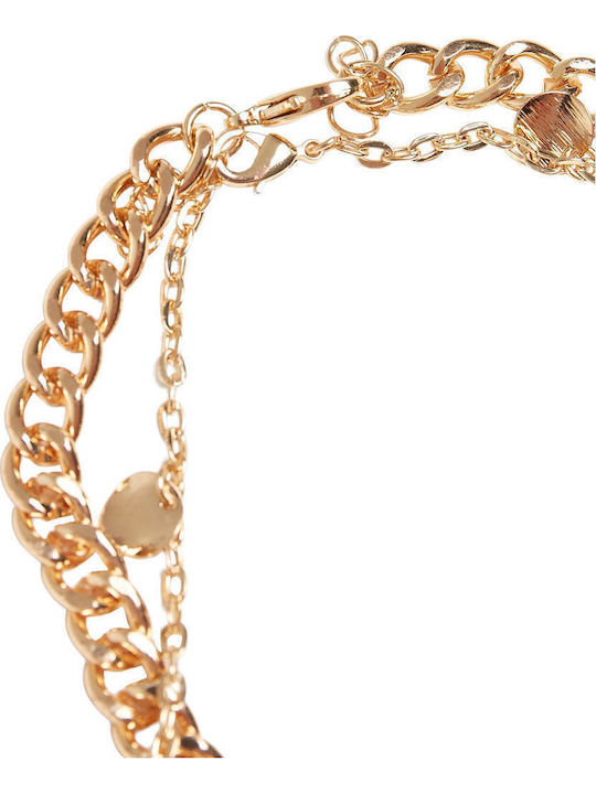 Urban Classics Gold Plated Anklet Chain 22cm