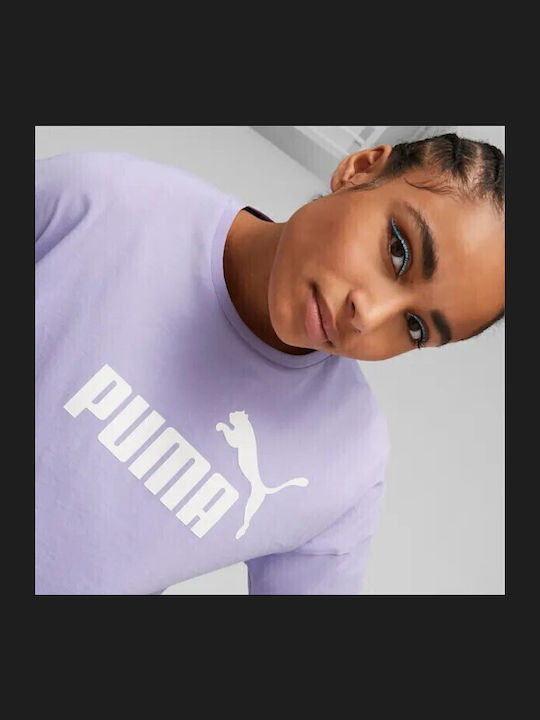 Essentials Damen Sport Crop Top Kurzarm Vivid Violet