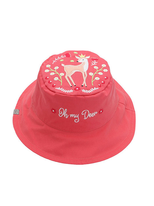 Flapjackkids Παιδικό Καπέλο Bucket Υφασμάτινο Αντηλιακό Bunny / Deer Ροζ