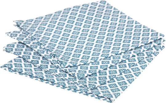 Atmosphera Etnik Küchentuch aus 100% Baumwolle in Blau Farbe 40x40cm 4 Stück Atmosphera Etnik Küchentuch aus 100% Baumwolle in Blau Farbe 40x40cm 4 Stück