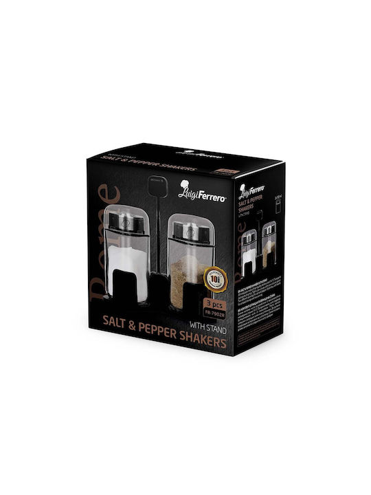 Luigi Ferrero FR-7902R Salt and Pepper Set Glass with Stand 2pcs 1005163
