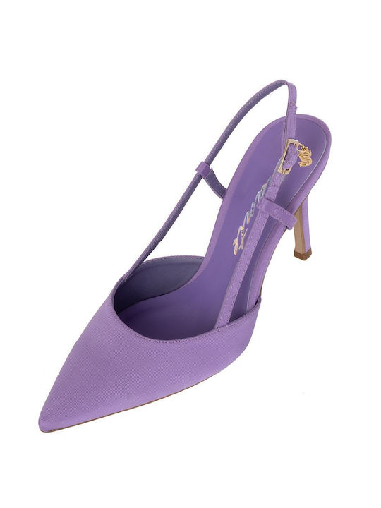 Sante Pointed Toe Heel with Strap Purple