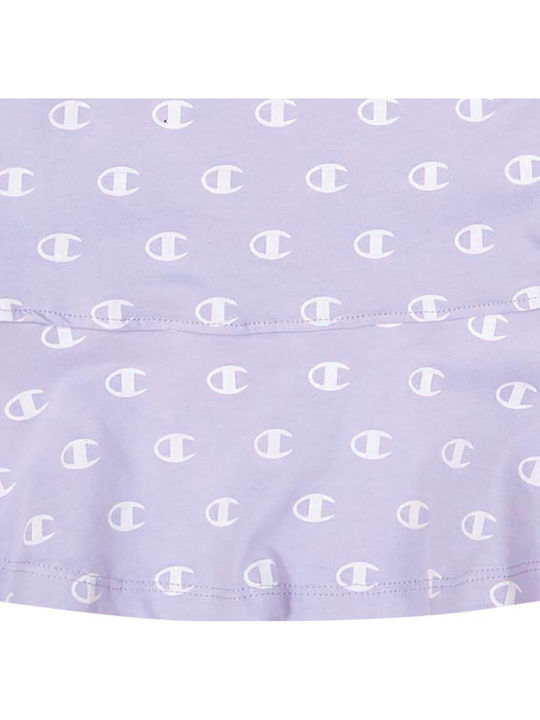 Children's Dress Short Sleeve Polka Dot Purple
