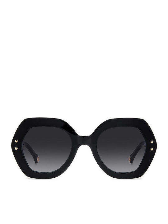 Carolina Herrera Women's Sunglasses with Black Horn-Rimmed Frame and Grey Gradient Lenses HER 0126/S WR7/9O