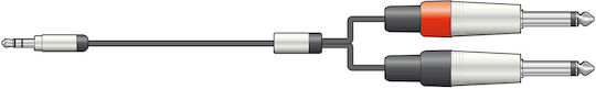 Chord Cable 2 x 6.3mm male - 3.5mm male 1.5m (190.236UK)