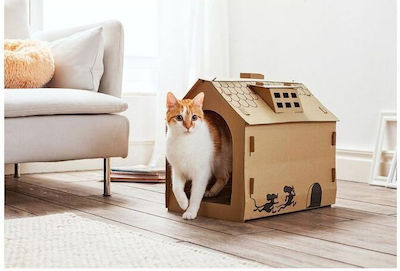 Aria Trade Cat's House Houses Cat Brown 44x36x48cm AT00012103